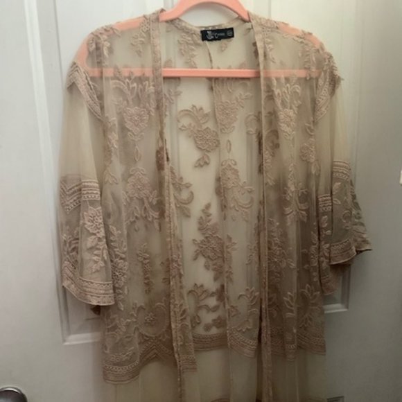 NEVER BEEN WORN; Lace Overlay Jacket- Small/ Medium - Picture 1 of 2